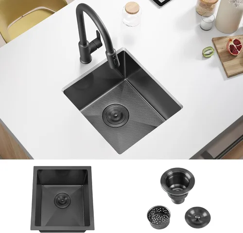 Vista 16 de ATTOP Fregadero de cocina de un solo tazón de 32 pulgadas, fregadero de tazón individual de montaje inferior grande de acero inoxidable