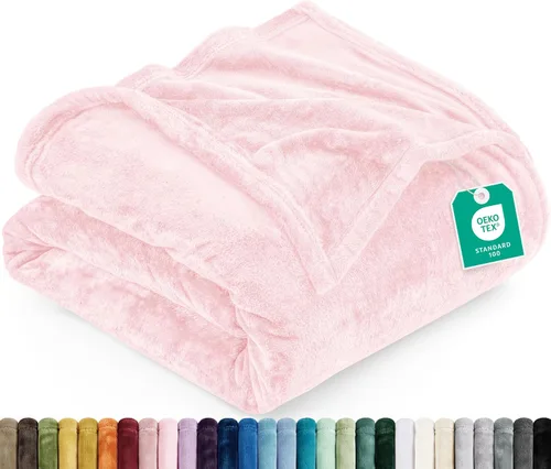 Vista 19 de Utopia Bedding - Manta de vellón de lujo, mullida, antiestática; manta de suave microfibra de 8.8 oz/yd² (300 g/m²) para sofá y cama; tamaño Gris