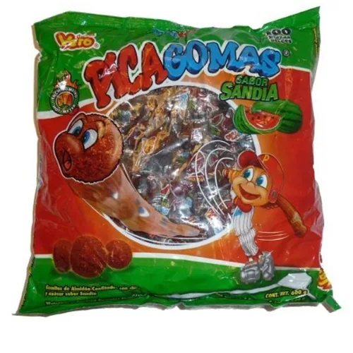 Vista 3 de Vero Pica Fresa, Mango, Sandia & Tamarindo Flavors Chili Gummy Mexican Candy