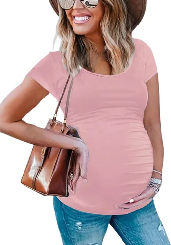 Vista 7 de Peauty Women's Maternity Side Ruched Shirts