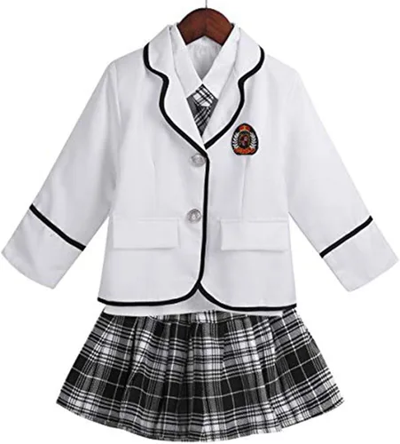 Vista 2 de iEFiEL Niños Niños Niñas Clásico Británico Japonés Coreano Uniforme Escuela Uniforme Trajes Anime Cosplay Vestir Trajes Camisa Traje