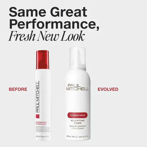 Vista 2 de Paul Mitchell Sculpting Foam, Touchable, Flexible Hold + Frizz Control, For All Hair Types