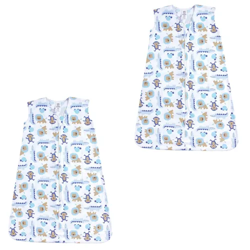 Vista 19 de Luvable Friends - Saco de dormir para bebé sin mangas, diseño unisex, Saco de dormir de algodón sin mangas, saco de dormir, manta, 0-6 meses