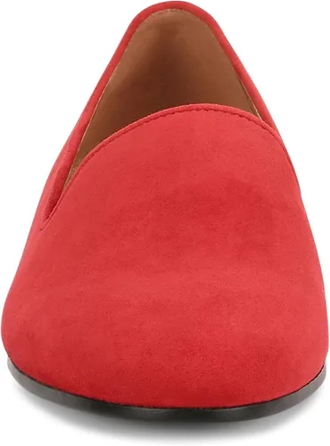 Vista 7 de Vionic Willa - Zapatos planos sin cordones para mujer, Rojo (Red Suede)