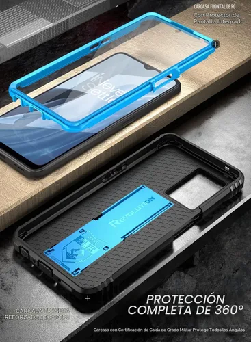 Vista 3 de Poetic Revolution Series - Funda protectora para OnePlus Nord N300 5G, de cuerpo completo, resistente de doble capa, a prueba de golpes, con función