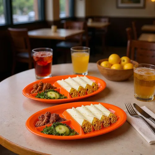 Vista 4 de 10 platos de plástico para tacos para fiestas, platos de tacos de plástico con divisores, soporte grande para tacos con 2 áreas de inmersión