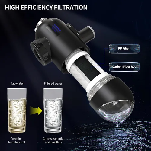Vista 2 de HOMELODY Filtro de agua para grifo de fregadero 3.0 – Pantalla LED mejorada de 3000 – 4000 L, filtro de grifo de agua que reduce el plomo, cloro