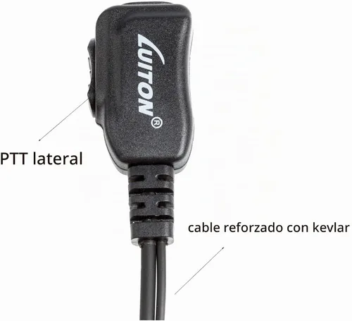 Vista 7 de Auricular Walkie Talkie con micrófono para radio BaoFeng Retevis G Shape Headset para Baofeng UV-5R BF-888S Arcshell Retevis H-777 RT21 RT22 Kenwood