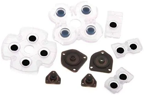 Vista 2 de Nuevo teclado adhesivo de goma conductora del cojín del botón del silicón L R para PS4 JDS 011 001 030 040 055 controlador (JDS-001 JDS-011)
