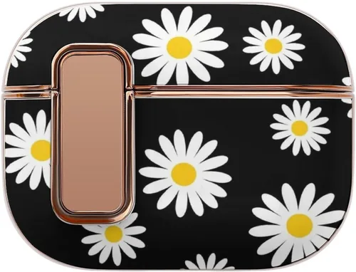 Vista 9 de Funda para auriculares compatible con Airpods Pro 2, estampado de leopardo de guepardo, plástico, con bloqueo, protección a prueba de golpes