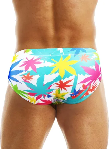 Vista 3 de MIZOK Traje de baño de secado rápido con estampado de moda para hombre con cordón