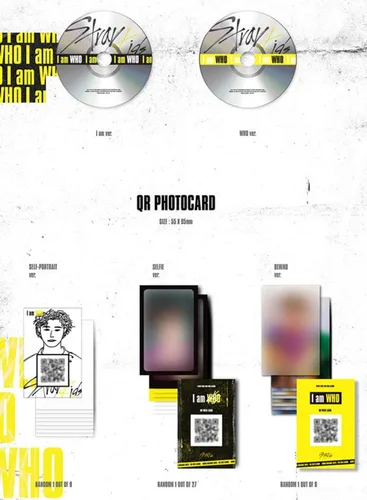 Vista 3 de Stray Kids I am Who (Versión Soy Yo) 2º Mini Álbum CD+Libro de Fotos+3 Tarjetas Fotográficas QR+Póster de Letras+Regalo