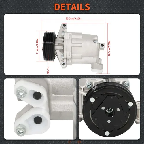 Vista 4 de labwork Reemplazo del compresor de aire acondicionado para Nissan Tiida Versa 92600CJ61B 92600CJ60A CO 11155C