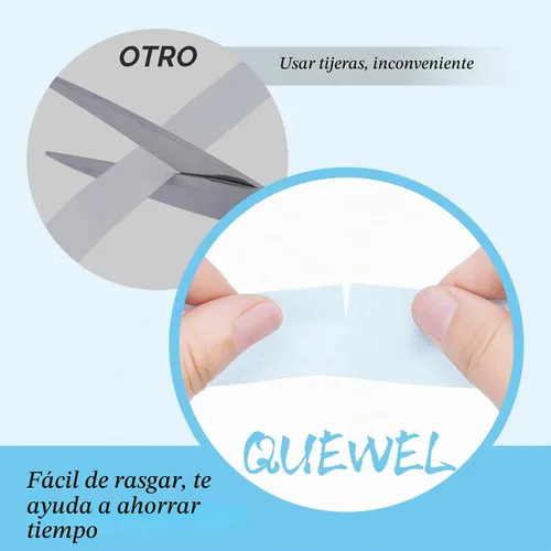 Vista 2 de QUEWEL Cinta de pestañas para extensiones de pestañas, cinta de pestañas azul, bien transpirable, cinta de extensión de pestañas, cinta