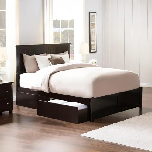 Vista 11 de Atlantic Furniture Nantucket - Cama de plataforma con 2 cajones de cama urbana Espresso