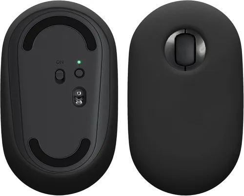 Vista 7 de kwmobile Funda de silicona compatible con Logitech Pebble Mouse Cover – Soft Mouse Protector Grip – Negro