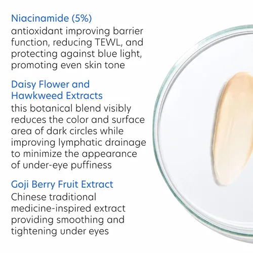 Vista 6 de PCA SKIN Crema iluminadora de ojos con vitamina B3, abrillantador de ojos para ojos brillantes, ojeras, arrugas y tonos desiguales de la piel, crema