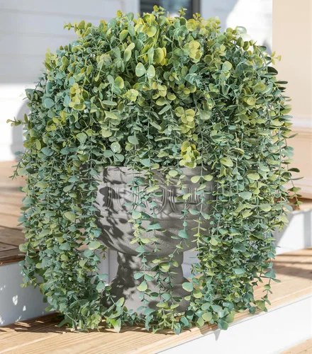 Vista 15 de Tallos de cedro artificiales Ivydale, ramas de pino Norfolk artificiales para decoración de Navidad, 12 tallos de pino falsos con 2 ramas de conos
