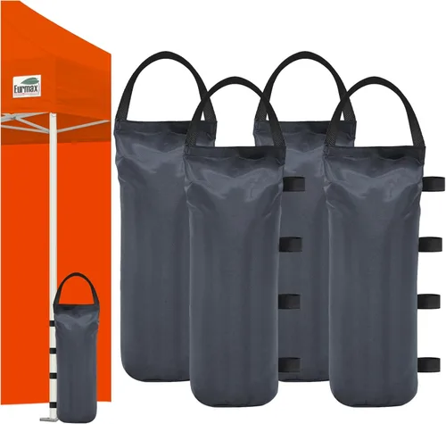 Vista 7 de Bolsas de peso Eurmax USA para tienda de campaña con dosel, bolsas de arena para toldo al aire libre instantáneo, patas de toldo, bolsas de arena