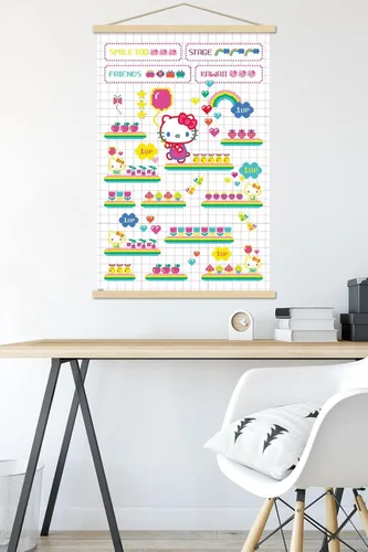 Vista 5 de Trends International Hello Kitty - Póster de pared con marco magnético