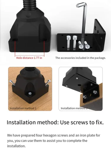 Vista 5 de Luz de Escritorio de Trabajo, Luz de Trabajo para Máquina, Luz LED Flexible de Cuello de Cisne 700 Lúmenes IP66 Resistente al Agua y al Polvo