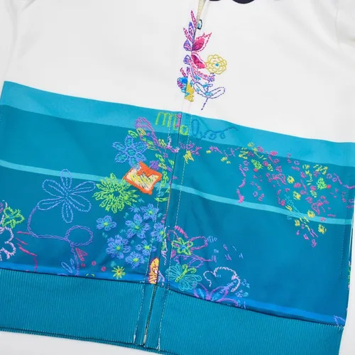 Vista 3 de Mirabel Luisa - Chaqueta con capucha estampada con cremallera y bolsillos para niñas