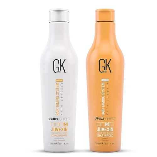 Vista 2 de Global Keratin GK HAIR Shield - Champú y acondicionador Duo (8.11 onzas líquidas) Acondicionador en espray sin enjuague