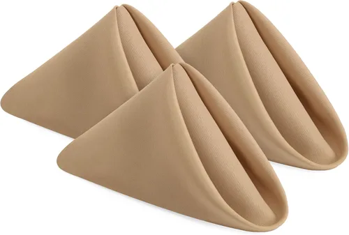 Vista 40 de Utopia Home [Paquete de 24, beige] Servilletas de tela de 17 x 17 pulgadas, 100% poliéster