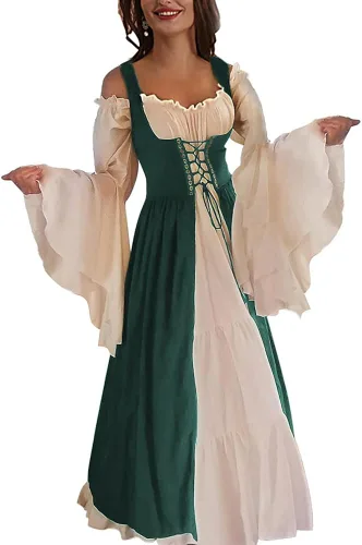 Vista 2 de Abaowedding Womens's Medieval Renaissance Costume Cosplay Over Dress