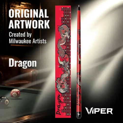Vista 6 de Viper by GLD Products Underground 58" Pool Cue, 9 Styles, 18-21 Oz Dragón