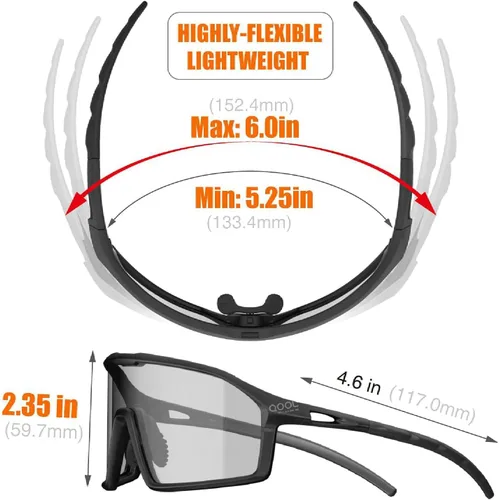Vista 5 de Living out your qool time Gafas de sol polarizadas para ciclismo para mujeres y hombres, golf, correr, voleibol, MTB y deportes al aire libre