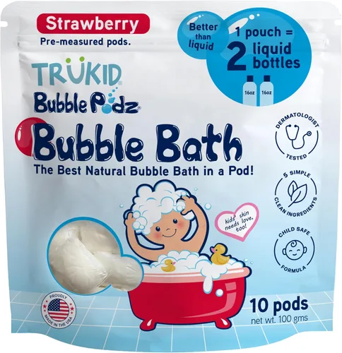 Vista 31 de TruKid Bubble Podz - Baño de burbujas para niños, niños pequeños y bebés, bomba de baño suave y refrescante sin lágrimas para piel sensible