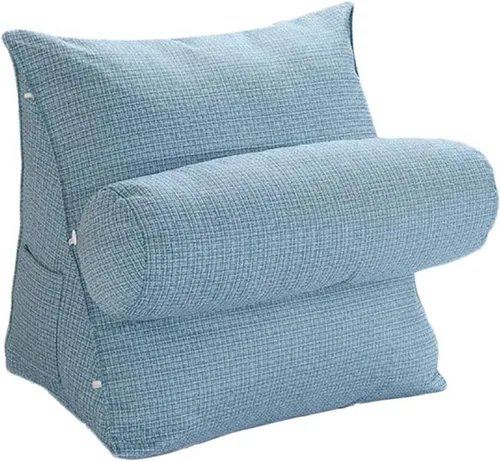 Vista 8 de Cojín triangular de cuña para cama, almohada de cuña para dormir, reflujo ácido, embarazo, respaldo ajustable para cama, almohadas de lectura