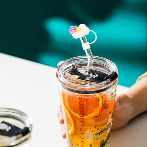 Vista 4 de Stanley Cup - Cubierta de popote para copa Stanley, 6 unidades, compatible con vasos Stanley de 30 y 40 onzas, accesorios para tazas Stanley