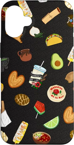 Vista 22 de Funda para iPhone 14 Pro Black Antojitos Mexican Food Latino Tacos Pan Dulce