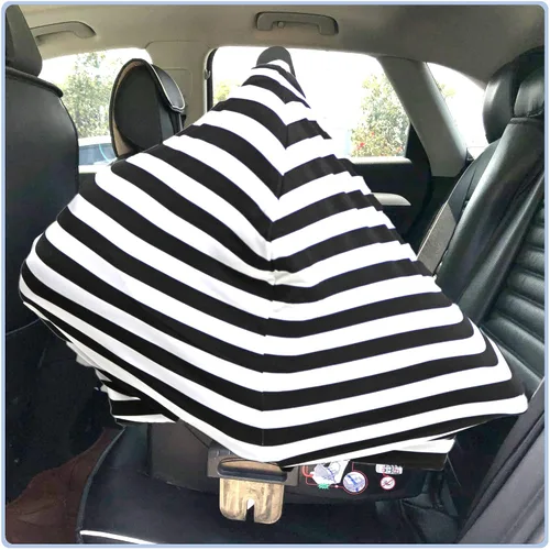 Vista 6 de Fundas de asiento de automóvil para bebés Toldo para asiento de automóvil de bebé, fundas multiusos de lactancia, bufandas de lactancia, regalos