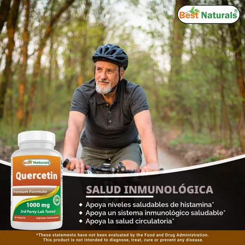 Vista 4 de Best Naturals Quercetina 1000 mg Tableta - Salud Inmune - 60
