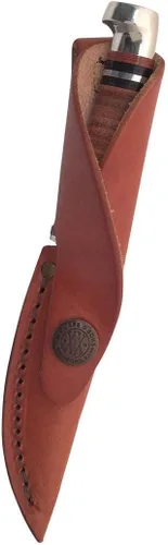 Vista 3 de Funda de piel pequeña para cuchillo de cazador