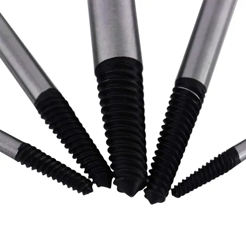 Vista 9 de Juego de 5 extractores de tornillos rotos, extractor de pernos, juego de extractor de tornillos, broca dañada y tornillos de sujeción, herramienta