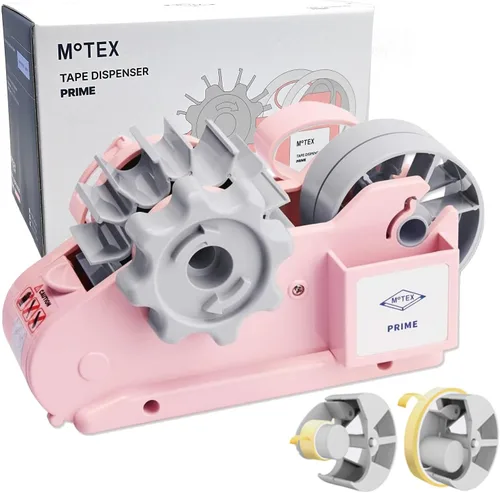 Vista 12 de Dispensador de Cinta MoTEX con 3 Rollos de Cinta Transparente, Compatible con Núcleo de 1 y 3 Pulgadas (Negro)