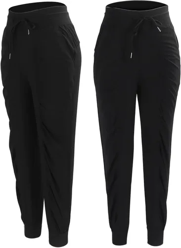Vista 3 de Betued Pantalones de correr Joggers Pant Com, Pantalones deportivos fortable Transpirable Casual Cordón Mujeres Poliéster Fitness Baggy Trendy