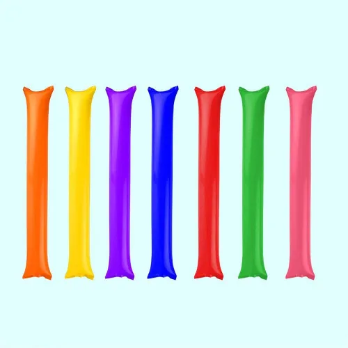 Vista 2 de Bam Bam Thunder Sticks - Juego de 50 palos de plástico para animar, palitos de plástico para aplaudir, inflables, largos y ruidos, para estadio