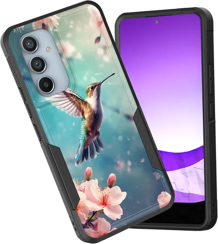 Vista 130 de Funda para Galaxy A15 5G, doble capa híbrida resistente a prueba de golpes, policarbonato duro, silicona suave, TPU, funda protectora para Samsung