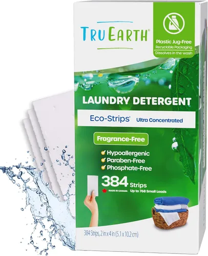 Vista 8 de Tru Earth Hojas compactas de detergente seco para ropa – hasta 768 cargas (384 unidades) – Sin parabenos – Detergente sin líquido original