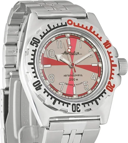 Vista 2 de VOSTOK Amphibian 710650 - Reloj de pulsera automático para hombre
