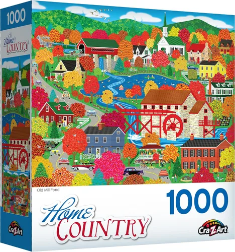 Vista 8 de RoseArt - Home Country - Dozing Bear Lodge - Rompecabezas de 1000 piezas para adultos