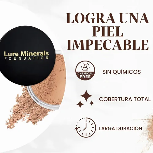 Vista 5 de Base de maquillaje en polvo minerales puros jarro colador de 0.28 onzas, elegir color, libre de ingredientes perjudiciales