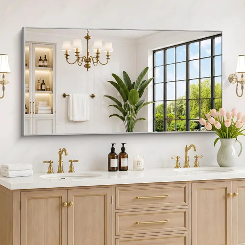 Vista 13 de DESBING 16"x20" Bathroom Mirror for Over Sink, Black Framed Wall Mirror Negro