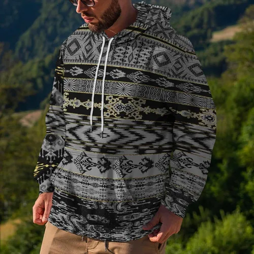 Vista 4 de EELHOE Mens Christmas Hoodie Sweaters Lightweight Long Sleeve Cotton Jersey with Hood Regular Fit Athletic Graphic Pullover