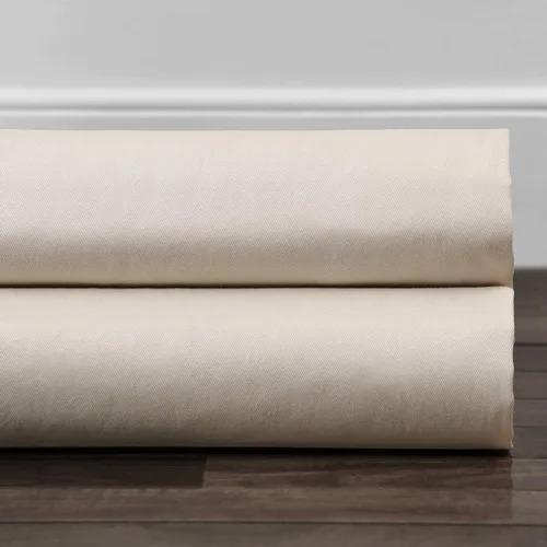 Vista 5 de HPD Half Price Drapes Cortinas plisadas de algodón liso para sala de estar, 25 x 84 (1 panel), PRCT-S15B-84-FP, color crema inglés Crema inglesa